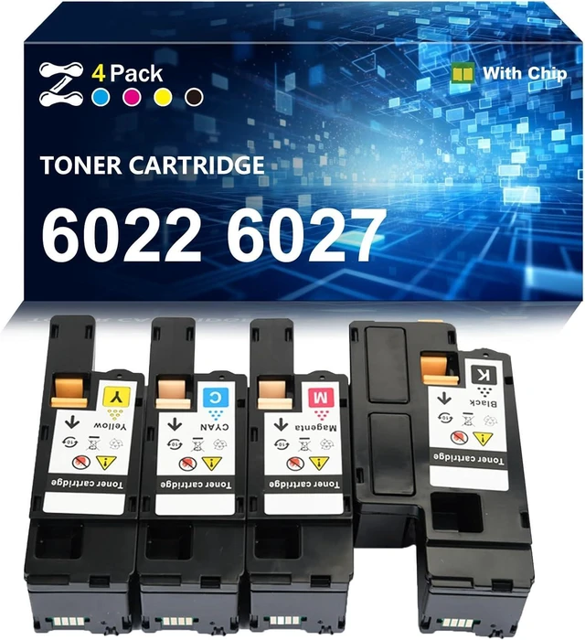 Main image of 6022 6027 Toner Cartridges Compatible for Xerox 106R02759 106R02756 106R02757 106R02758, Work for Xerox Phaser 6022 6020 Workcentre 6025 6027 Printers, 1 Set
