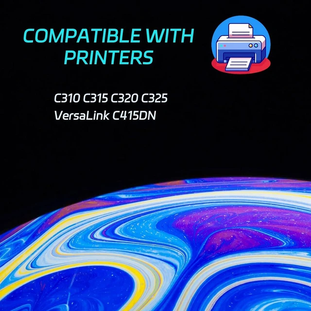 Alt view image 2 of 7 - High Yield 008R13325 Waste Toner Bottle Compatible for Xerox C310 C315 C320 C325 VersaLink C415DN Printers, Clearly Print (2-Pack Black)