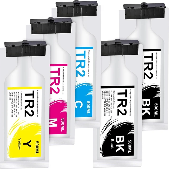 Main image of TR2 Ink Cartridge Replacement for Roland TR2 Ink 5 Pack Compatible for Roland TrueVIS SG-300 SG-540 SG2-300 SG2-540 SG2-640 SG3-300 SG3-540 VG-540 VG-640 VG2-540 VG2-640 VG3-540 VG3-640, 2BK/1C/1M/1Y