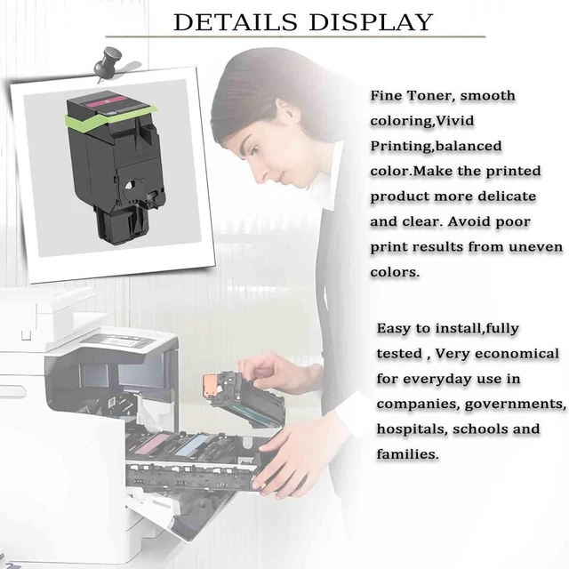 Alt view image 4 of 7 - High Capacity 006R04823 006R04820 006R04821 006R04822 Toner Cartridge Replacement Compatible for Xerox C320 C325 Printer 4 Color Suit