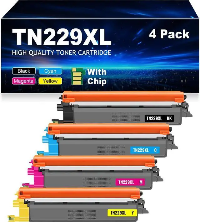 Main image of TN229XL Toner Cartridge Replacement for Brother 229 TN229 TN-229 TN 229XL 229XXL for MFC-L3780CDW HL-L3280CDW MFC-L3720CDW HL-L3220CDW HL-L3300CDW Printer (1Black/1Cyan/1Yellow/1Magenta)