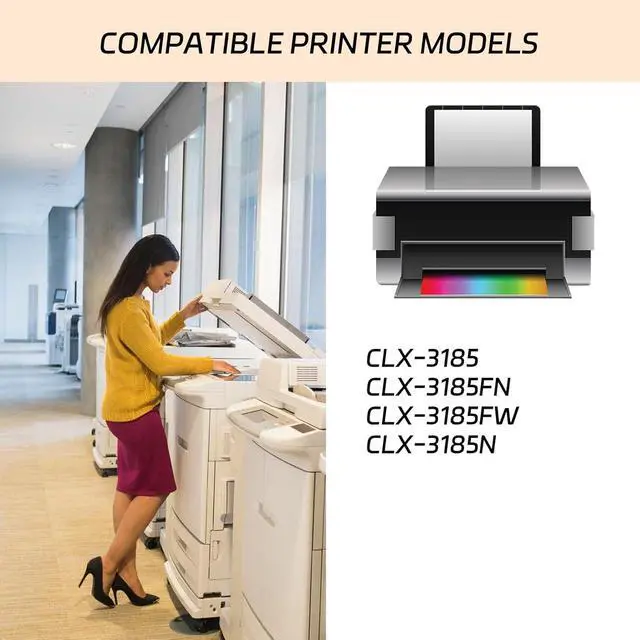 Alt view image 2 of 7 - Compatible for Samsung SU408A Drum Unit Work for Samsung CLX-3185 CLX-3185FN CLX-3185FW CLX-3185N Printers, with Chip, High Yield 30000 Pages, Clear Printing (2-Pack Black)
