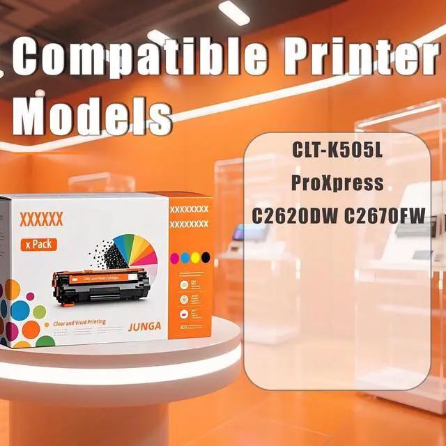 Alt view image 2 of 7 - Compatible for Samsung ProXpress C2670FW Toner Cartridges CLT-K505L ProXpress C2620DW C2670FW Printers, High-Yield 7000 Page with Smart Chip (1 Pack Black)