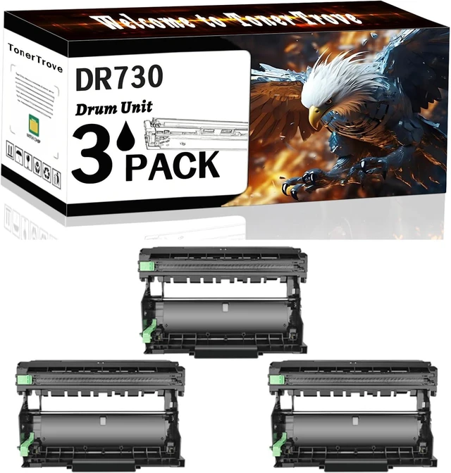 Main image of DR730 Drum Unit Compatible for Brother HL-L2395DW MFC-L2690DW MFC-L2710DW MFC-L2717DW MFC-L2730DW MFC-L2750DW MFC-L2750DW XL Printers (3 Pack Black)