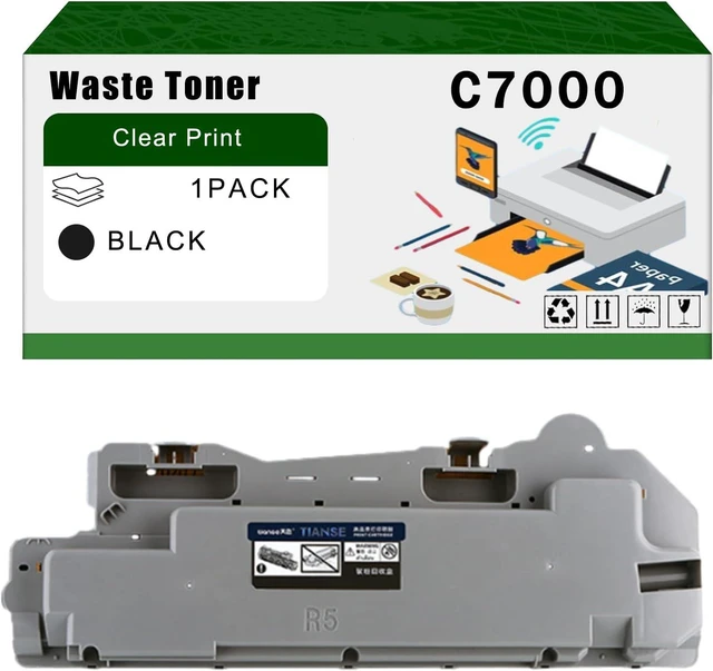 Main image of Compatible for Xerox C7000 Waste Toner Container 115R00129 VersaLink C7000 C7000N C7000DN Printers, High Yield 40000 Pages Bright Clear Colors (1 Pack Black)