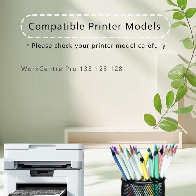 Alt view image 2 of 7 - 006R01184 Toner Cartridge Compatible for Xerox WorkCentre Pro 133 123 128 Printers, Bright Colors, High Yield 40000 Pages, with Chips (4 Pack Black)