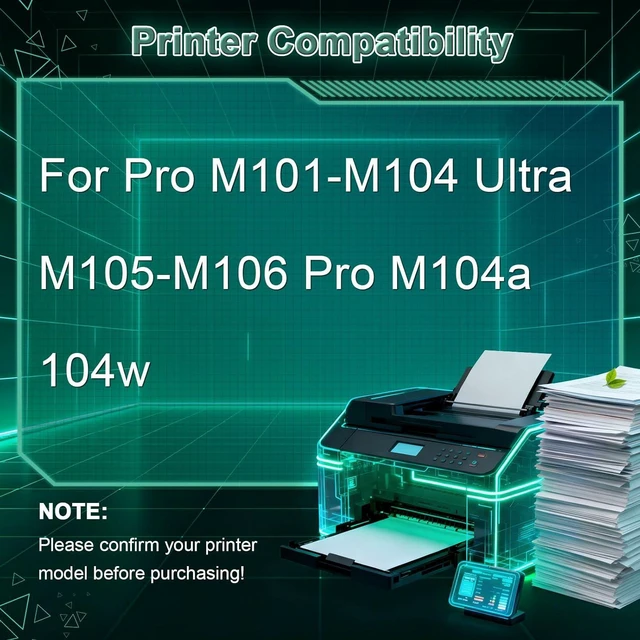 M101-M106 Black Toner Cartridge Compatible for HP Pro M101-M104 Ultra ...