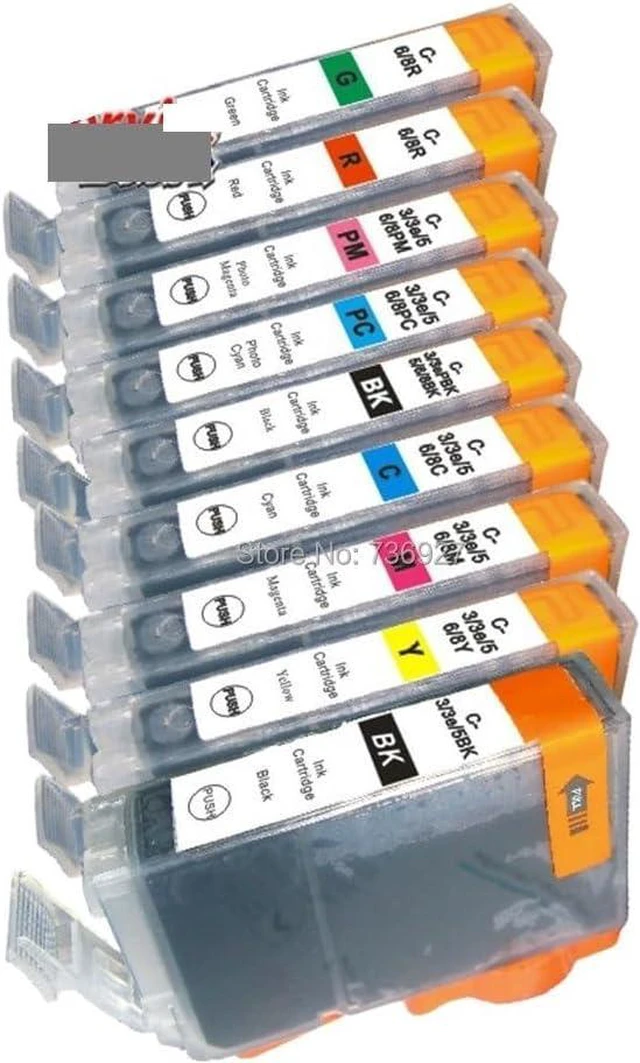 Main image of 9X Ink Cartridge BCI-3e BCI3 BCI 6 BCI6 Compatible for Can-on PIXMA iP8500 Pro9000 i990 i9900 i9950 Inkjet Printer