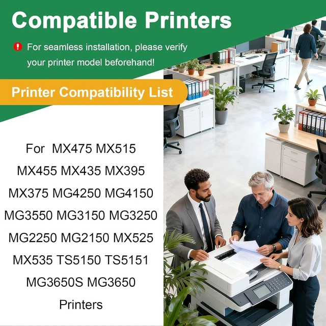 Alt view image 2 of 7 - PG-540 CL-541 Ink Cartridges Compatible for Canon MX475 MX515 MX455 MX435 MX395 MX375 MG4250 MG4150 MG3550 MG3150 MG3250 MG2250 MG2150 MX525 MX535 TS5150 TS5151 MG3650S MG3650 Black