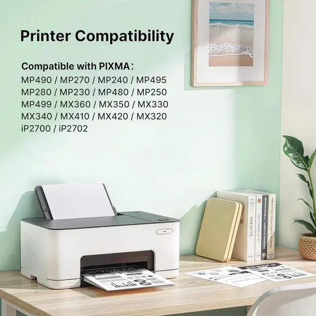 Alt view image 2 of 7 - 210XL Black Ink 2 Pack for Canon 210XL 210 XL PG210 Compatible with Canon Printer Ink 210 XL for Canon PIXMA MP495 MP240 MP280 MP480 MP490 MP499 MP250 MX410 IP2702