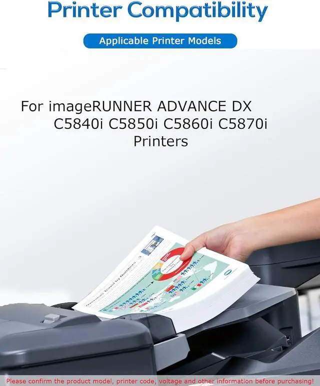 Alt view image 3 of 7 - GPR-61 GPR61 3763C003AA Toner Cartridges Compatible for ImageRUNNER Advance DX C5840i C5850i C5860i C5870i Printers, High Yield - 40000 Pages Cyan