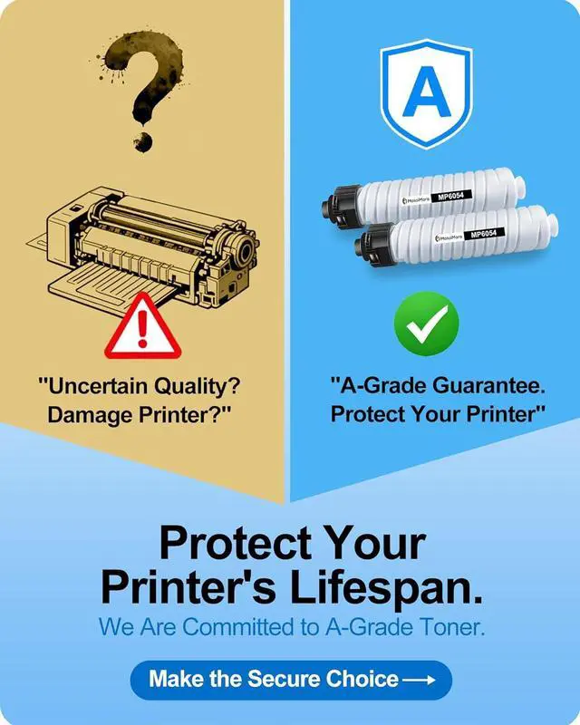 Alt view image 2 of 7 - MasaiMara MP 6054 MP 5054 MP 4054 842126 841999 Black Toner Cartridge for Ricoh MP6054, MP5054, MP4054, MP 2554, MP2554, MP 3554, MP3554, MP2555, MP3054, MP 3054 Printer