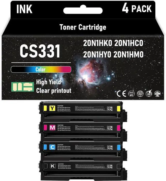 Main image of CS331 20N1HK0 20N1HC0 20N1HY0 20N1HM0 Toner Cartridge Compatible for Lexmark CS331dw CX331adwe CS431dw CX431adw Printers, High Yield Black 4500 Pages Color 4500 Pages,Combination Pack