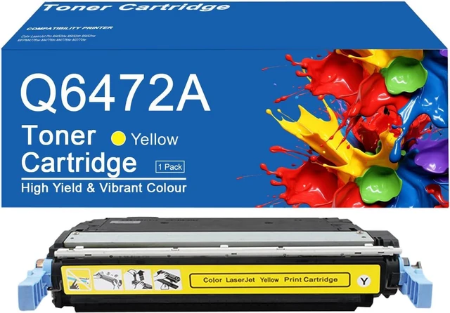 Main image of 502A Toner Cartridge Compatible for HP 502A Q6472A Yellow Toner Cartridges for HP Color Laserjet 3600 3600n 3600dtn 3800 3800n 3800dtn CP3505 CP3505n Printer