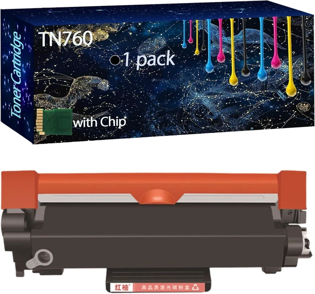 Main image of TN760 Replacement Toner Cartridge Compatible for Brother HL-L2325DW HL-L2350DW HL-L2370DW DCP-L2550DW MFC-L2710DW Printers, Bright Colors and Clear Printing (1 Pack Black)