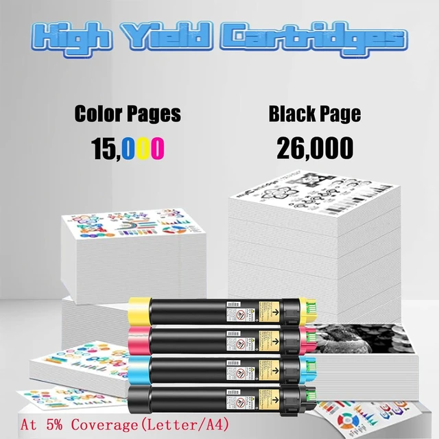 Alt view image 3 of 7 - C8030 Toner Cartridges Compatible for Xerox 006R01700 Yellow Toner Cartridge Work for Xerox AltaLink C8030 C8035 C8045 C8055 C8070 Printer