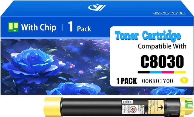 Main image of C8030 Toner Cartridges Compatible for Xerox 006R01700 Yellow Toner Cartridge Work for Xerox AltaLink C8030 C8035 C8045 C8055 C8070 Printer