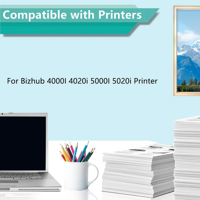 Alt view image 2 of 7 - IUP-37 Drum Unit Replacement for Konica Minolta IUP37 Black Imaging Unit Compatible for Bizhub 4000I 4020i 5000I 5020i Printer, High-Yield 50,000 Pages 2 Pack