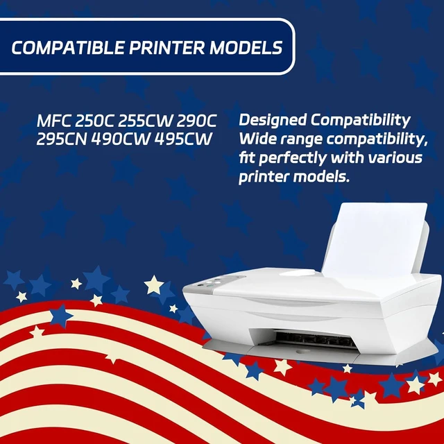 Alt view image 2 of 7 - ALLC Compatible for Brother LC-61 Ink Cartridges Work for Brother MFC 250C 255CW 290C 295CN 490CW 495CW Printers, with Chip, High Yield 700 Pages, Clear Printing (1 Set)