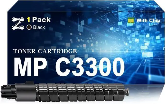 Main image of MP C3300 Toner Cartridges Compatible for Ricoh 841276 841279 841278 841277, Work for Ricoh MP C2800 C3300 LD528 LD635 C2828 C9135 Printers, 1 Black