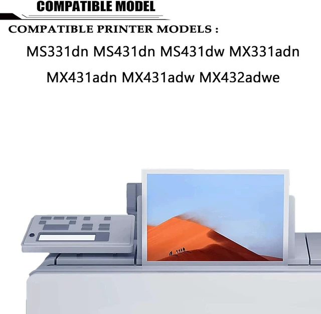 Alt view image 2 of 7 - Compatible 55B1000 High Yield Toner Cartridge Replacement for Lexmark MS331dn MS431dn MS431dw MX331adn MX431adn Printer 1 Pack