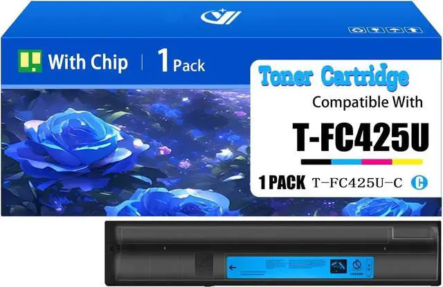 Main image of T-FC425U Toner Cartridges Compatible for Toshiba T-FC425U-C Cyan Toner Cartridge Work for Toshiba E-Studio FC-2020AC 2520AC 2525AC 3025AC 3525ACG Printer