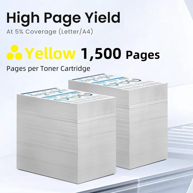 Alt view image 4 of 6 - CS331 CS431 Toner Cartridge Replacement 20N10K0 20N10C0 20N10M0 20N10Y0 Compatible for Lexmark CS331 CX331 CS331dw CS331adwe CX331adwe CX431 CS431 CS431dw CX431adw Printer (Yellow Toner 1500Pages)