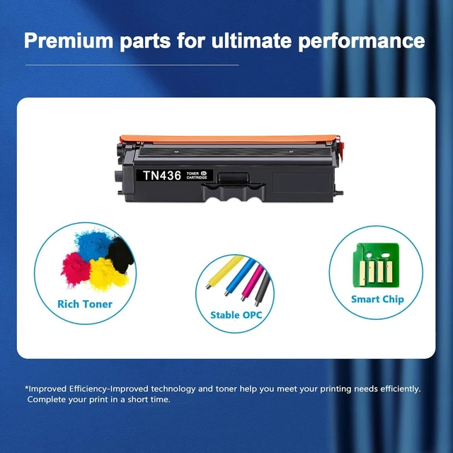 Alt view image 6 of 7 - TN436 Toner Cartridge Super High Yield Replacement for Brother TN436 TN-436 TN436BK TN433 TN431 Toner Compatible with HL-L8360CDW HL-L8260CDW MFC-L8900CDW MFC-L8690CDW Printer (KCMY, 4-Pack)