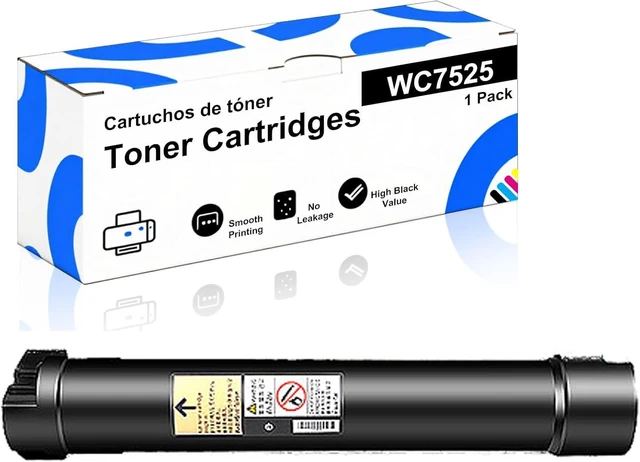 Main image of WC7525 Toner Cartridges Compatible for Xerox WorkCentre 7525 7530 7535 7545 7556 7830 7835 7845 7855 7970 7830i 7835i 7845i 7855i 7970i Printers, High Yield - 26000 Pages Black