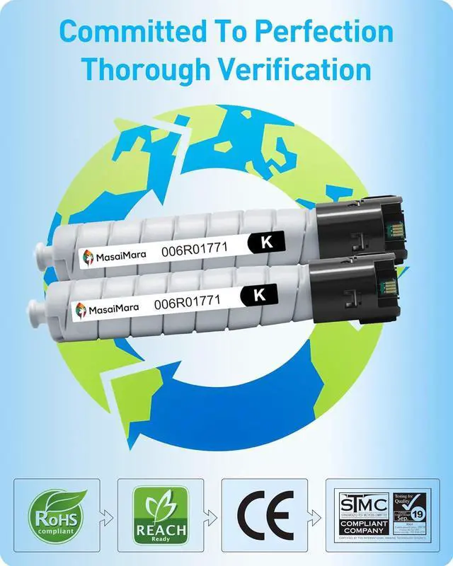 Alt view image 6 of 7 - MasaiMara 006R01771 B8145 B8155 B8170 High Capacity Compatible Toner Cartridge for Xerox Altalink B8145 B8155 B8170 Printers (Black, 2-Pack)
