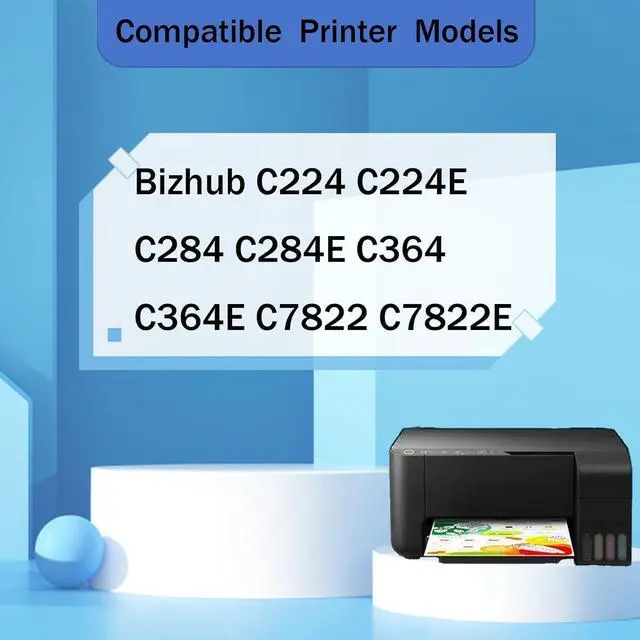 Alt view image 2 of 7 - TN-321 TN321 Toner Cartridge Black High-Yield Compatible for Konica Minolta Bizhub C224 C224E C284 C284E C364 C364E C7822 C7822E Printers 1 Magenta