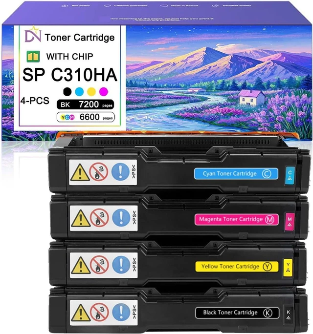 Main image of SP C310HA Toner Cartridges Compatible for Ricoh 406475 406476 406478 406477 Toner Cartridges Work for Ricoh SP C231N C232DN C232SF C242DN C310 C311N C312DN C320DN C340DN Printers