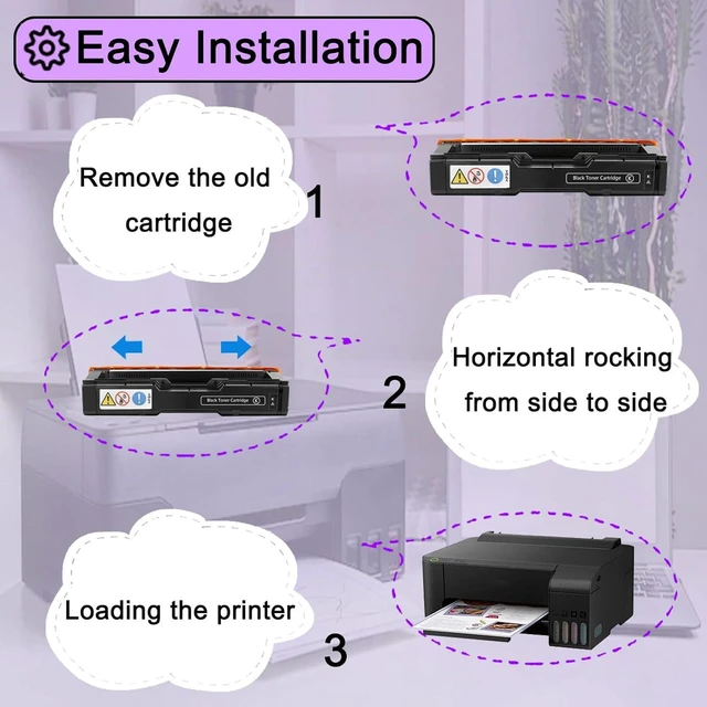 Alt view image 5 of 7 - SP C310HA Toner Cartridges Compatible for Ricoh 406475 406476 406478 406477 Toner Cartridges Work for Ricoh SP C231N C232DN C232SF C242DN C310 C311N C312DN C320DN C340DN Printers