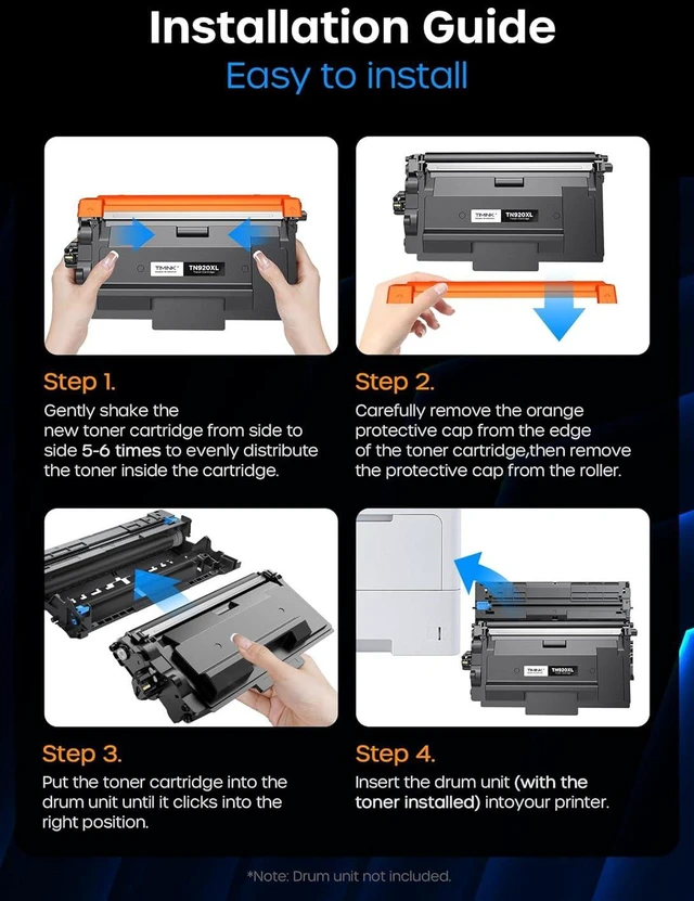 Alt view image 5 of 7 - TN920XL TN920 Toner Cartridge HL-L6210DW Compatible for Brother TN-920XL TN-920 High Yield to Use with HL-L6210DW HL-L5210DW HL-L6210DWT HL-L5210DN HL-L5210DWT Printer (1 Black, with Chip )