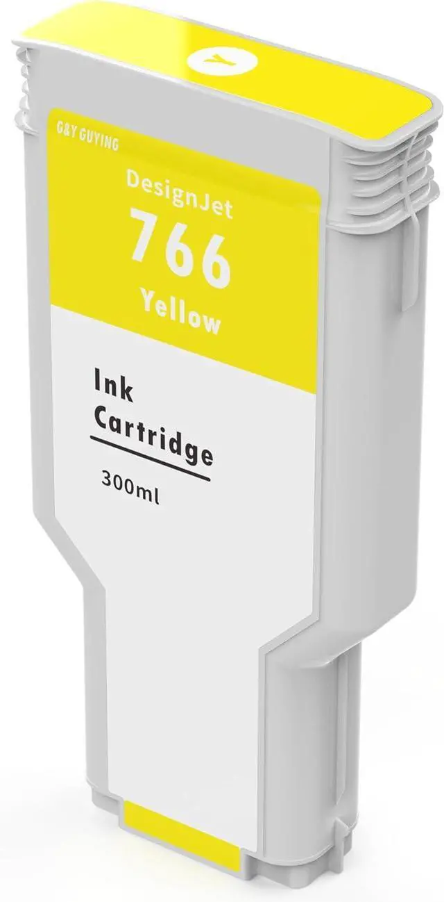 Alt view image 3 of 7 - 766 Yellow Ink Cartridge 300-ml P2V91A 766 Y Ink Replacement for HP 766 Yellow Ink Cartridge for DesignJet XL 3600 Series Printer Ink 1-Pack