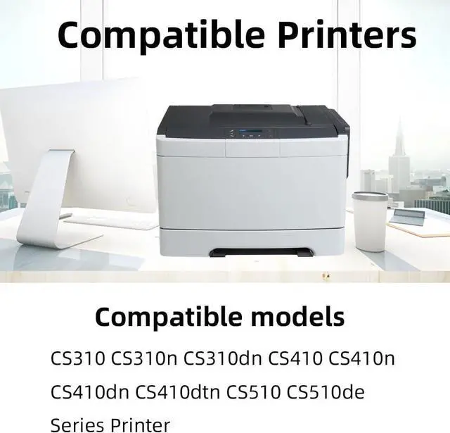 Alt view image 2 of 7 - CS310 701H Color 4-Pack Toner Cartridge Compatible for Lexmark 701H 70C1HK0 70C1HC0 70C1HM0 70C1HY0 Toner for MC3224 MC3326 MC3426 MC3224i MC3224 C3224 MC3326i C3326 Printers (4,000 Pages) (Magenta)