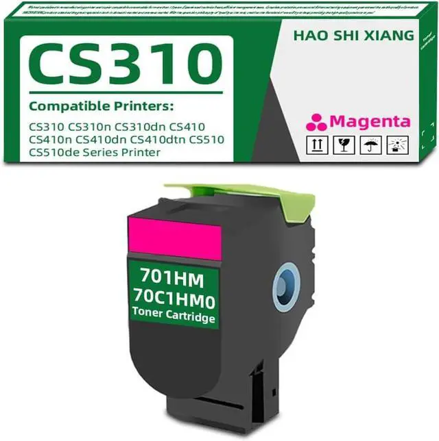 Main image of CS310 701H Color 4-Pack Toner Cartridge Compatible for Lexmark 701H 70C1HK0 70C1HC0 70C1HM0 70C1HY0 Toner for MC3224 MC3326 MC3426 MC3224i MC3224 C3224 MC3326i C3326 Printers (4,000 Pages) (Magenta)