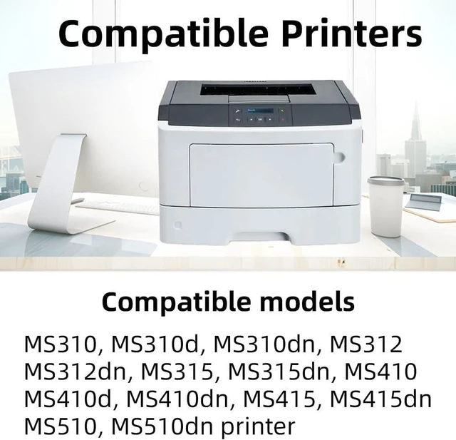 Alt view image 2 of 7 - MS310 Black Toner Cartridge Replacement for 501H 50F1H00 for Lexmark MS310 MS312 MS315 MS410 MS415 MS510 MS610 Printers High-Yield (5,000 Pages, 1-Pack )