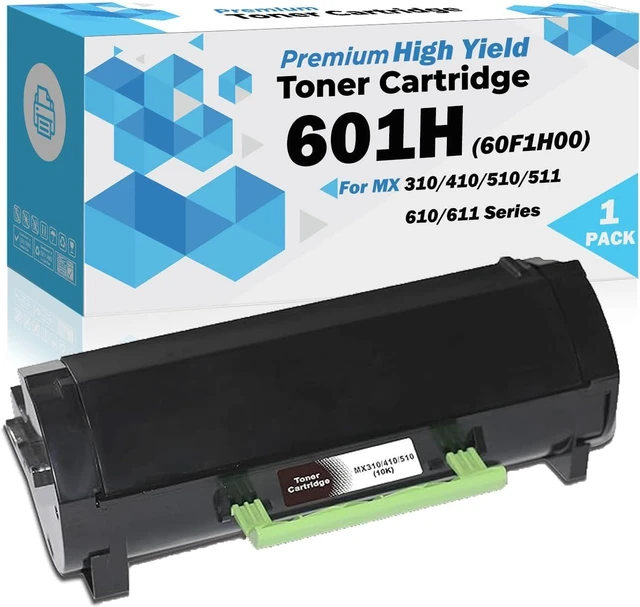 Main image of Ultra Toner® Compatible Replacement for Lexmark 60F1H00 Black Toner Cartridge 601H High Yield Toner MX310dn MX410de MX510de MX511de MX511dhe MX511dte MX610de MX611de MX611dfe MX611dhe MX611dte