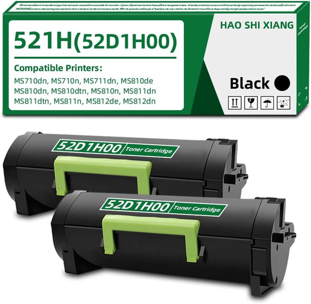 52D1H00 Black High Yield Toner Cartridges Compatible 521H Toner For 52D1H00 Black High Yield Toner Cartridges Compatible 521H Toner For