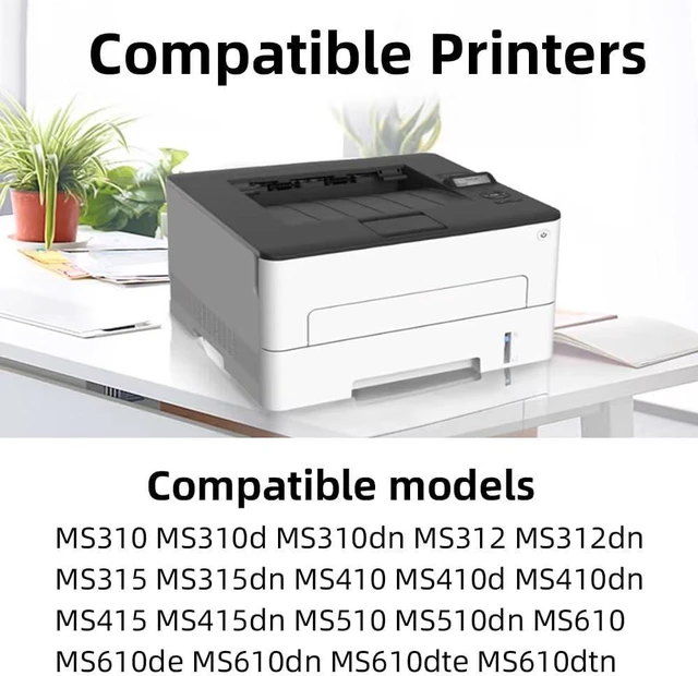 Alt view image 2 of 6 - 501H 50F1H00 High-Yield Toner Cartridge Replacement for Lexmark MS310d MS310dn MS312dn MS312dnw MS315dn MS410d MS410dn Printer (5,000 Pages, 1-Pack Black)
