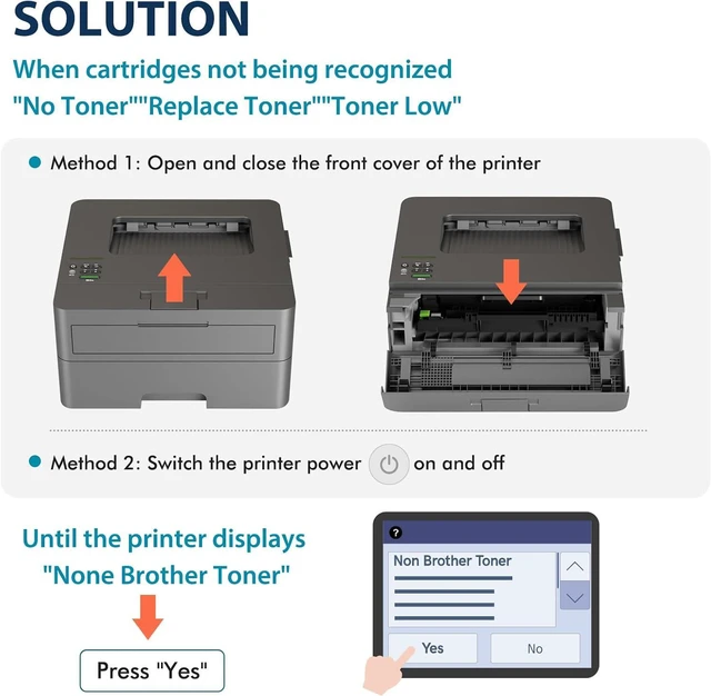 Alt view image 7 of 7 - TN830 TN830XL Toner Cartridge Compatible Replacement for TN830XL TN-830XL TN830BK for HL-L2400D HL-L2405W HL-L2480DW DCP-L2640DW HL-L2460DW MFC-L2820DW Printer High Yield (Black, 2-Black)