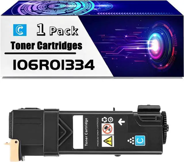 Main image of 106R01334 Toner Cartridges is Compatible for Xerox Phaser 6125 Printers, High Yield 3000 Pages, with Chip for Long-Lasting Durability (1 Pack Cyan)