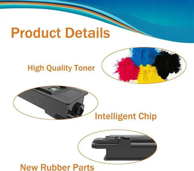 Alt view image 4 of 7 - TK-5197 (TK5197) Compatible Toner Cartridges for Kyocera TK-5197K TK-5197Y TK-5197M TK-5197C for TASKalfa 306ci 307ci 308ci Printers, High Yeild Cyan 1 Pack