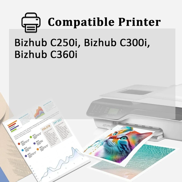 Alt view image 2 of 7 - TN328 Toner Cartridges Compatible for Konica Minolta TN-328 AAV8150 AAV8450 AAV8350 AAV8250 Toner Cartridges Work for Konica Minolta Bizhub C250i C300i Printers, 1 Magenta