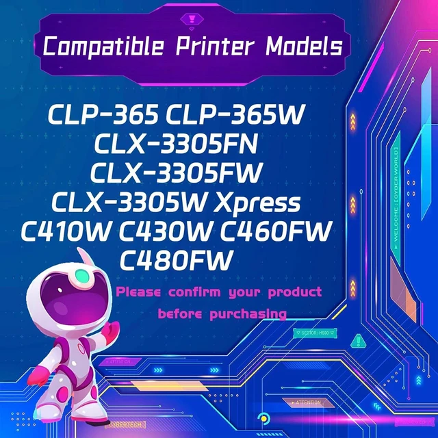 Alt view image 2 of 7 - SU426A Waste Toner Container is Compatible for Samsung CLP-365 CLP-365W CLX-3305FN CLX-3305FW CLX-3305W Xpress C410W C430W C460FW Printers (1 Pack Black)