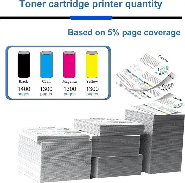 Alt view image 3 of 7 - 203A Cartucho de tóner for HP impresora CF540A CF541A CF542A CF543A Funciona for HP impresora M254dw M254nw M280nw M281fdw Higher Yield compatibilidad estable,Combination Pack