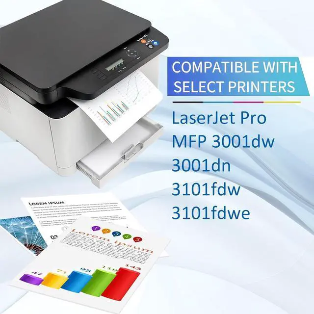 Alt view image 2 of 7 - 138A W1380A Compatible Toner Cartridge Replacement for HP 138A W1380A 138X W1380X Toner Cartridges for HP LaserJet Pro MFP 3001dw 3001dn 3101fdw 3101fdwe Printers
