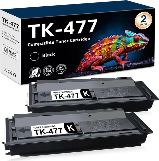 Main image of Compatible TK-477 TK477 Black Toner Cartridge Replacement for TK 477 1T02K30US0 Toner for FS-6525MFP FS-6530MFP FS-6025 FS-6030 TASKalfa 255 TASKalfa 305 Toner Printers (2 Black, 15,000 Pages)