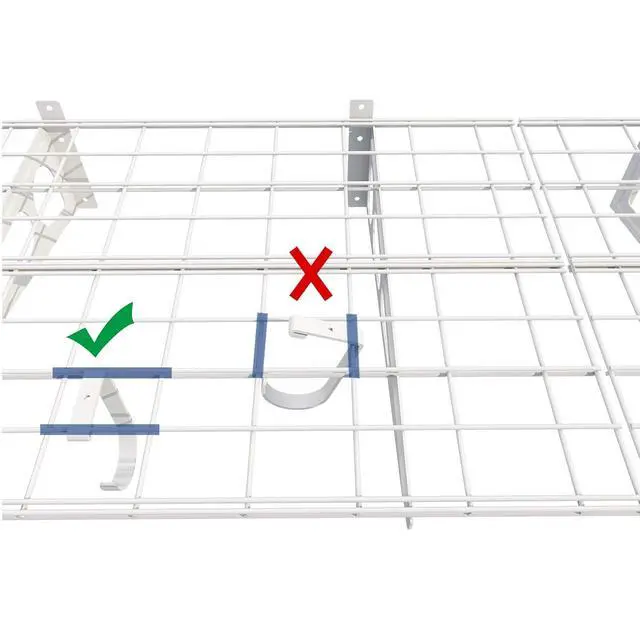 Alt view image 4 of 7 - 2-Pack 2x6ft Garage Shelving with Hooks 24-inch-by-72-inch Wall Shelf Garage Storage Rack Floating Shelves, White, Classic Series